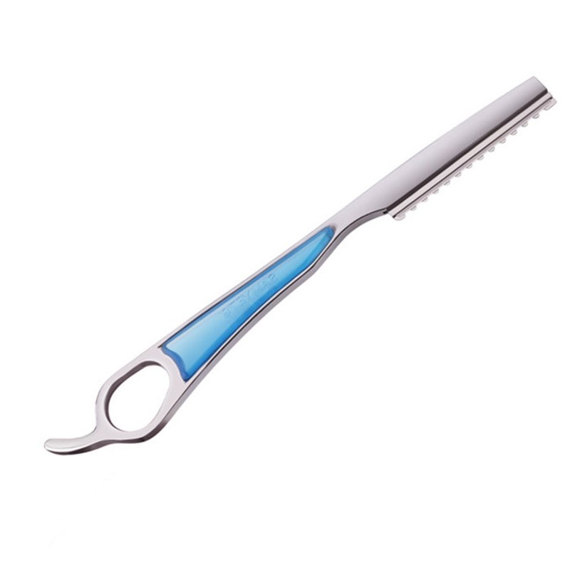 美容美发剃须削发刀架不锈钢直柄手拿修眉刀手柄刮猪毛多用刮刀架