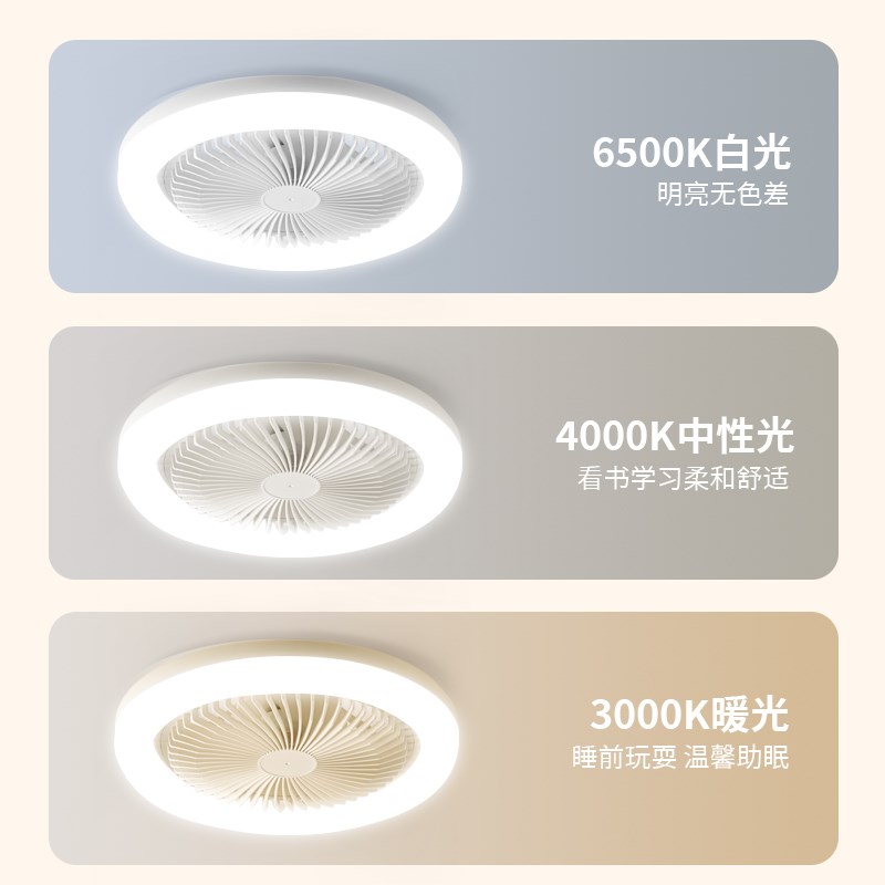 风扇灯带电扇e27螺口吸顶厨房一体led小型吊灯泡节能家用餐厅卧室