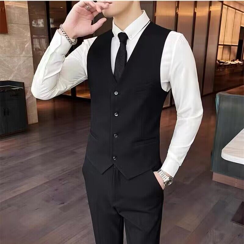 新款高档西装马甲男修身外套伴郎服西服马夹礼服新郎职业工装背心,男装,常规马甲,淘宝优惠券,粉丝福利购,淘宝优惠卷