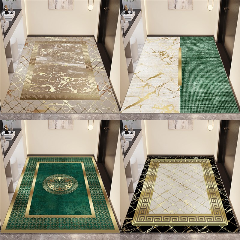 入户门地垫进门门口2024新款PVC免洗可擦高级皮革耐脏可裁剪地毯