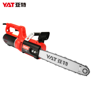 亚特电锯家用锯柴电链锯树锯木头电动切割锯220V手持大功率伐木锯