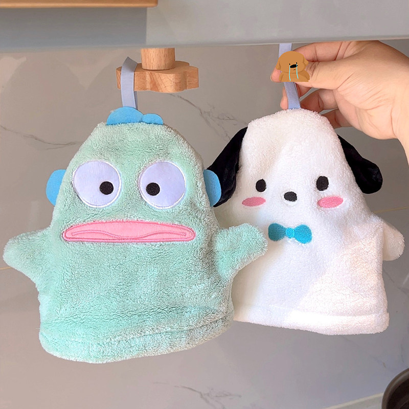 可爱小狗厨房擦手巾珊瑚绒吸水化妆室挂式方巾宿舍擦脚布洗手毛巾,家庭/个人清洁工具,厨房擦手巾,淘宝优惠券,粉丝福利购,淘宝优惠卷