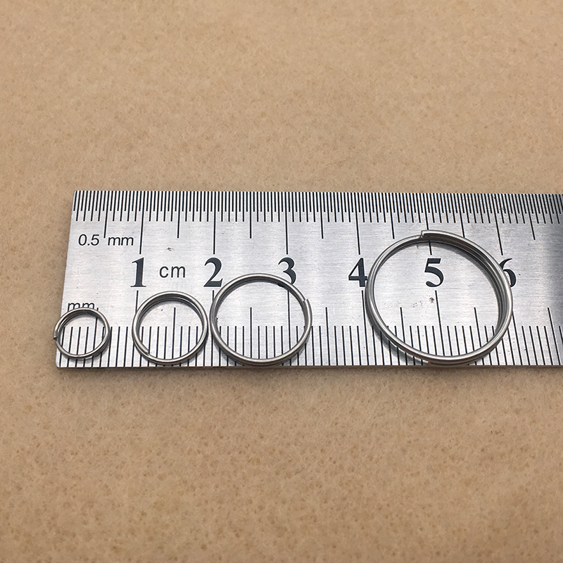 钥匙圈钥匙环扣小饰品圆圈201不锈钢线圈小孔细丝水晶灯饰珠帘环