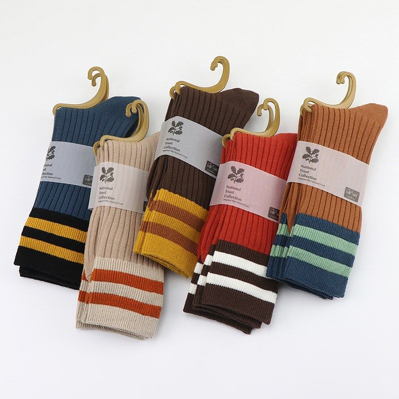 5双袜子女士双针堆堆袜秋冬厚款高筒袜舒适保暖高品质防脚臭棉袜,女士内衣/男士内衣/家居服,长筒袜,淘宝优惠券,粉丝福利购,淘宝优惠卷