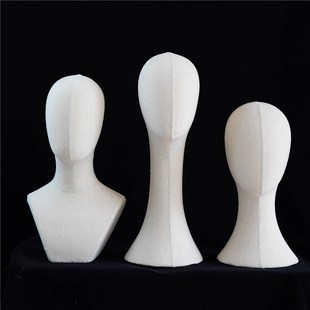 人头模型女士模特帽子假发饰品架围巾架服装店项链橱窗展示架可小