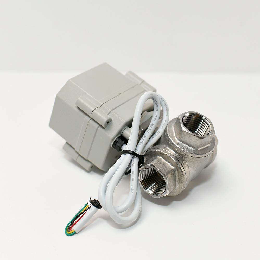 2分分4-分6分不锈388钢三通微型电3动型阀L/T断电复位三通球阀DN8