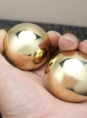 铜黄保健球实心铜球转中老年保健球PY-保健实心铜球人手球按摩球