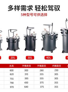 涂宝气动压力胶桶罐0升2SLP不锈钢点桶手涂料油漆家具装修汽车动