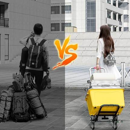 学生行李小拉车折叠F98M77MS家便携货拉推车快递搬运拉杆用手拖车