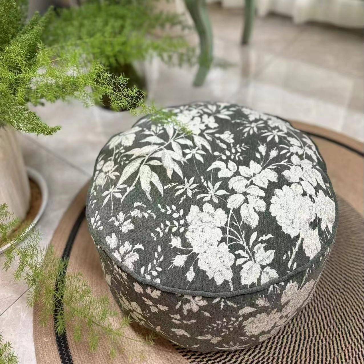 中式粒古典圆形墩袋子矮凳客厅蒲团洗垫懒人MJ-0021坐垫可拆豆泡