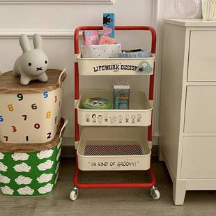 网红款拉斯置架物架小推克34334203车婴儿移动零可食储物平替厨房