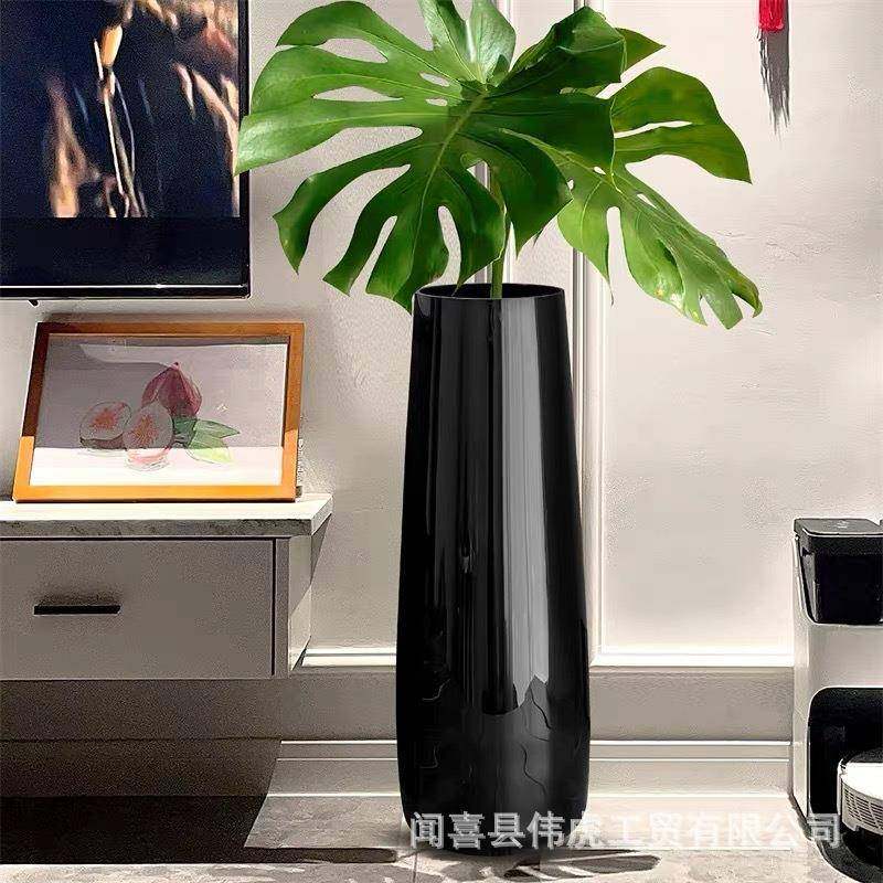 大水号极酒光玻璃瓶透明插花CVM958养花花富贵竹竹马醉木高款店大