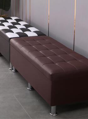 装店长方形沙发换鞋凳床KGW尾多室功储能物收服纳凳更衣试衣间凳