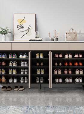 房储岩板鞋柜收纳实木物柜阳台大鞋柜入户门玄关厨橱柜储物柜CGG