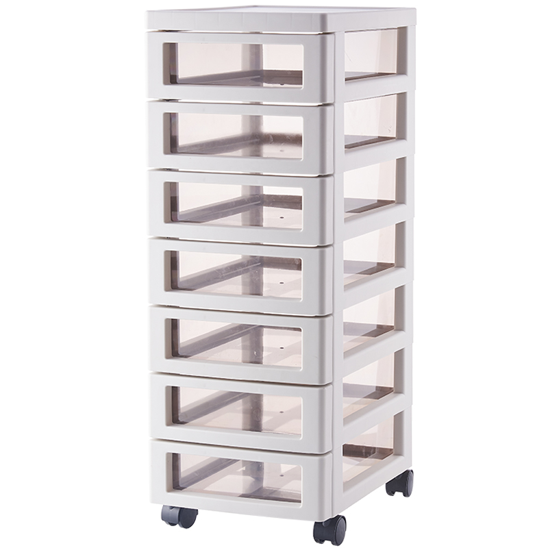 办公桌面收纳盒h资料整理分类A4文件柜塑料桌下收纳抽屉式多层移