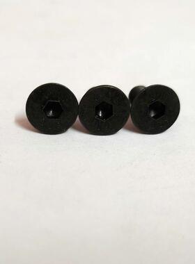 DI沉991头内六角螺丝黑色内六角螺N丝黑锌平头7内WCC六角螺钉