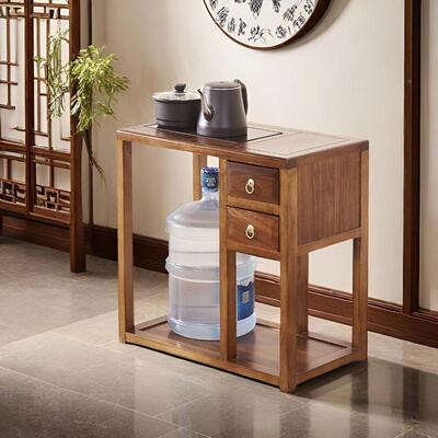 实木新中茶水柜式胡桃木移动水壶一客茶厅GJD台体烧水家用可