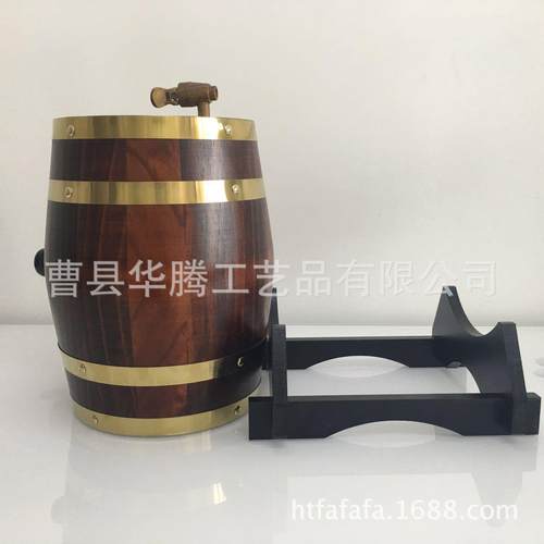 5卧L式酒桶橡木木不锈钢有内胆木桶桶周转桶酒专用木桶装053庄饰