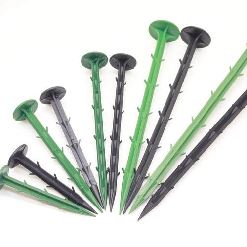 黑色多塑料地钉DCO防园草布规格颜色田地地钉布果园艺除草布倒刺