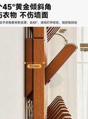 实木钢琴键HCF入挂一体整墙壁挂衣帽户门口墙洞洞置物板中衣古风