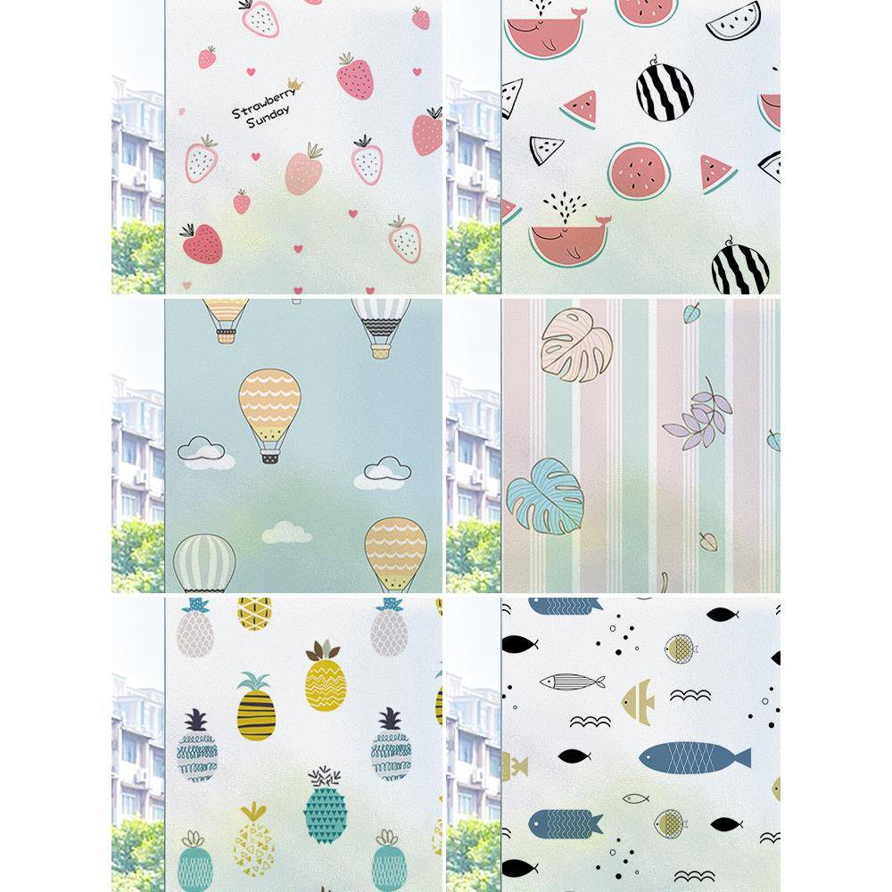 玻璃纸遮光窗YTW贴膜浴卫生间防防窥走光窗贴磨砂贴户纸透光室不