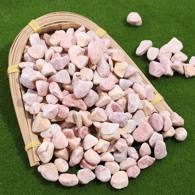 黄色水洗石工程铺路园林石造景188洗米石胶粘铺石盆栽面小石头砾