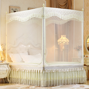 年年好u型防摔蚊帐全封闭拉链式 家用1.5m1.8m1.2米2米床加密加厚