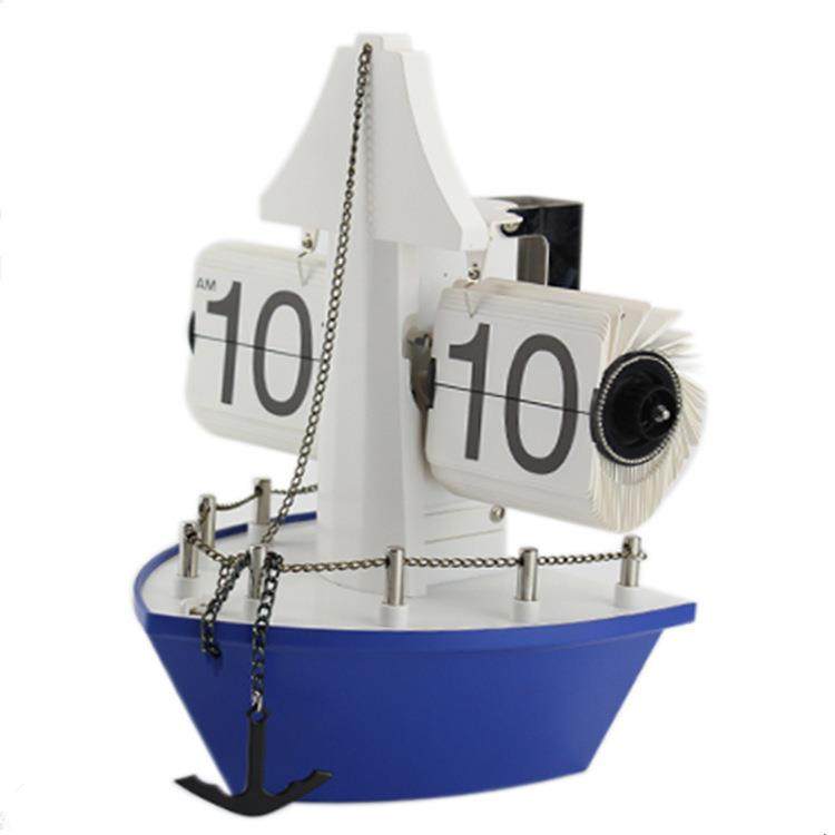 创意钟表自动翻页钟时尚复古轮船座钟挂钟客厅轮船座钟,纺织面料/辅料/配套,纺织机械配件,淘宝优惠券,粉丝福利购,淘宝优惠卷