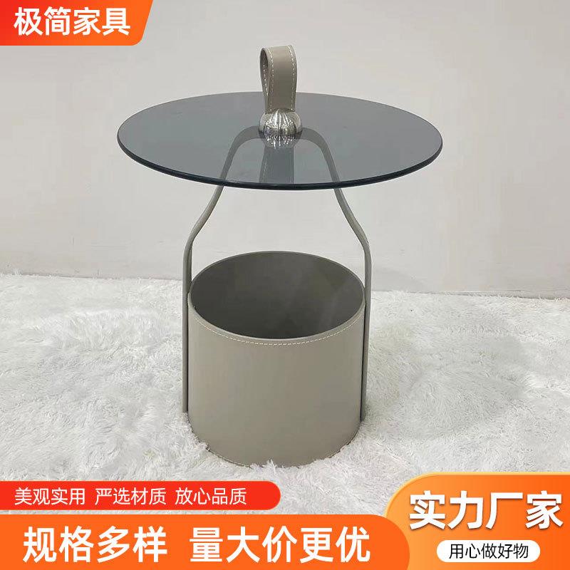 奶油风沙发边几轻奢手提客厅角几创意家用卧室手拎收纳床头边几