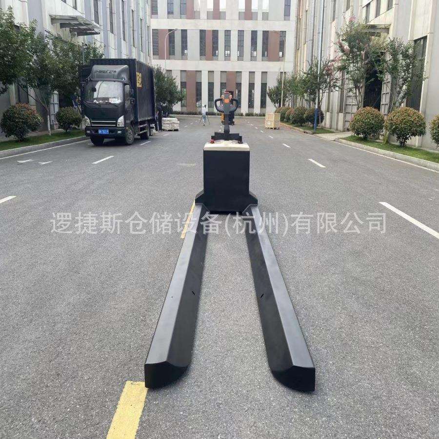 加长货叉电动叉车搬运车纸筒叉车线缆地牛圆形纱辊电缆线纺织拖车