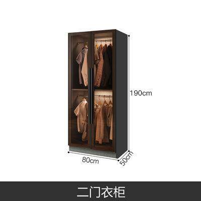 现代简约包安装轻奢储物两门可订柜子新品衣柜家用卧室实木小户型