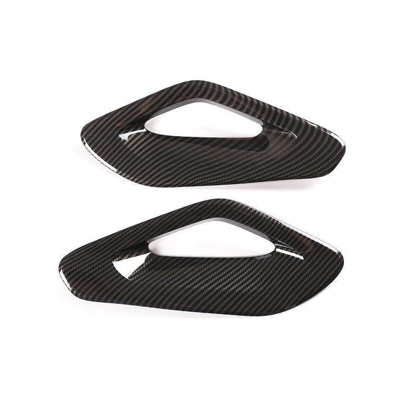 深圳车涯适用于20-21款奔驰GLEGLS配件中控两侧扶手框ABS碳纤纹