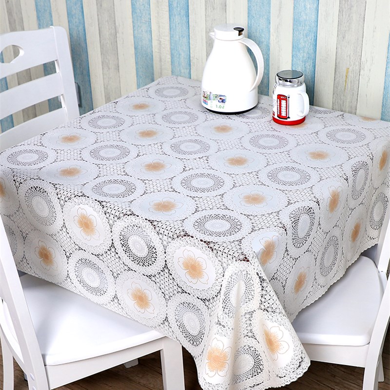 正方形餐桌布防水防油免洗家用小饭桌四方桌八仙桌茶几塑料台布垫