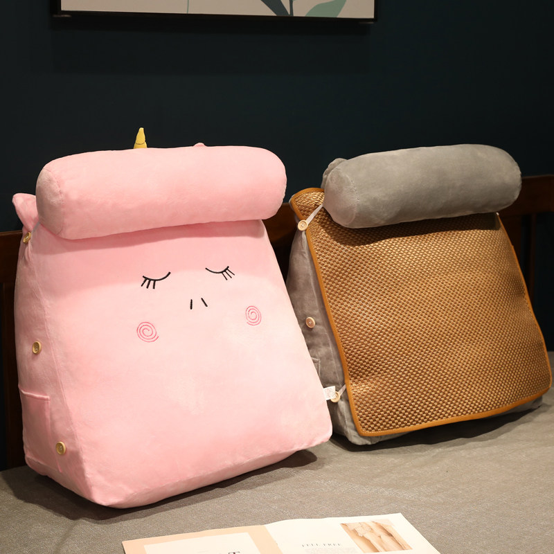 夏天凉席靠枕床头软包读书靠背垫沙发抱枕床上大靠垫三角腰垫宿舍,居家布艺,床头靠垫,淘宝优惠券,粉丝福利购,淘宝优惠卷