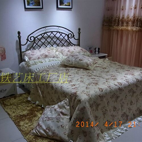 铁艺床韩式田园铁床架双人床单人床1.2 1.5 1.8米欧式