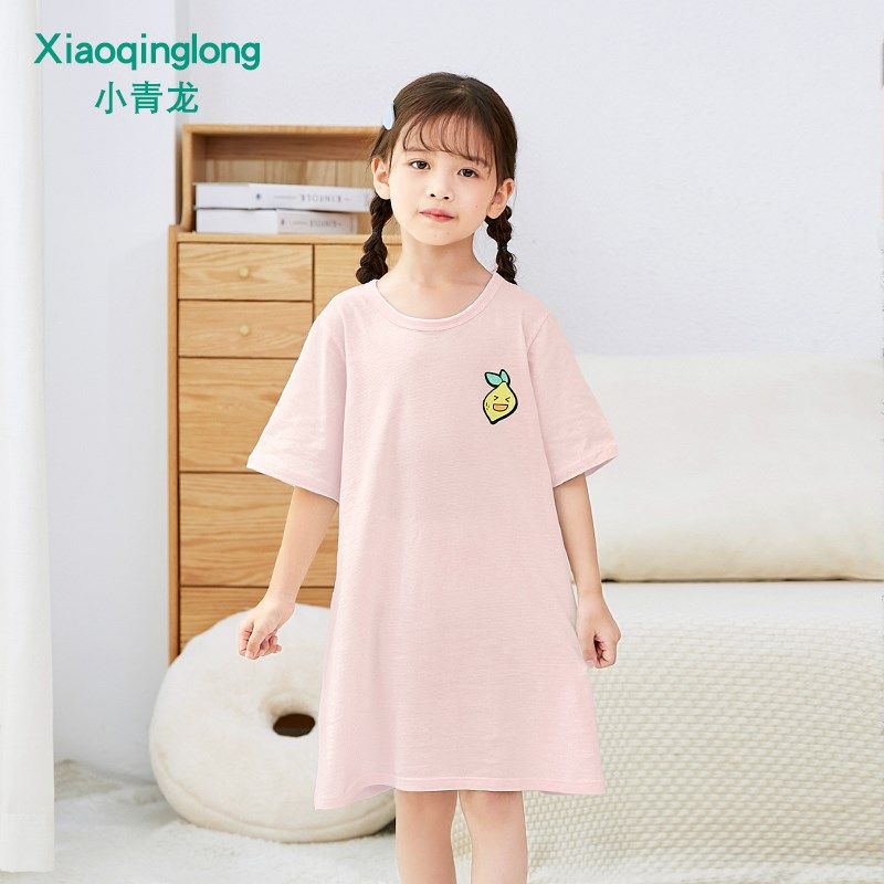 小青龙夏季儿童睡衣薄款女童纯棉透气短袖睡裙T恤女孩裙子家居服,童装/婴儿装/亲子装,家居裙/睡裙,淘宝优惠券,粉丝福利购,淘宝优惠卷