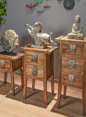 创意中式客厅玄关民宿落地仿古收纳艺术陈设家居装饰禅意茶室摆件