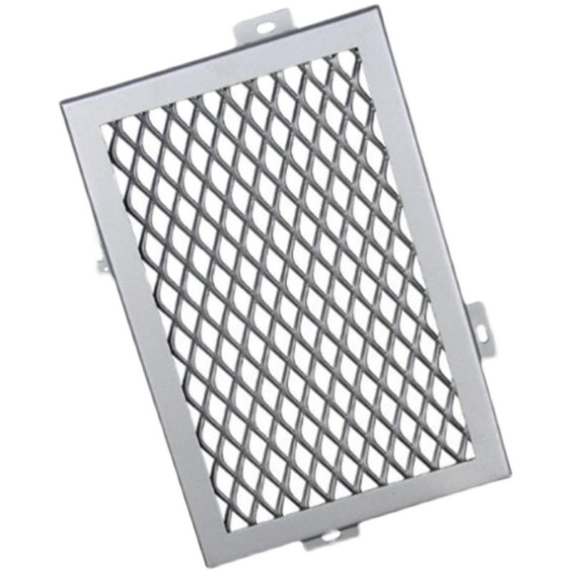 定制铝网板菱形网格装饰拉网铝单板氟碳吊顶小孔幕墙拉伸防护网格