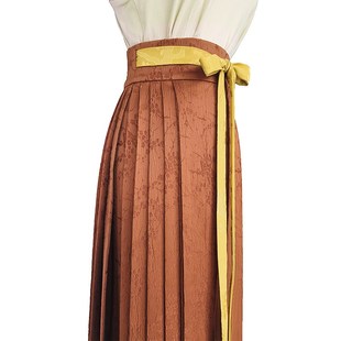 汉服秋冬马面厚缎面提花百迭裙三裥裙两片裙褶裙定制尺寸半身裙