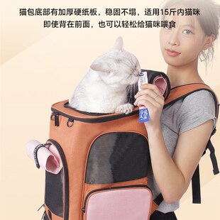 猫包外出便携猫咪双肩背包带轮子风扇猫箱社会化小狗狗宠物外出包