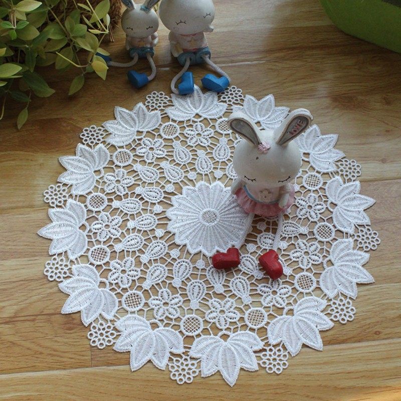 蕾丝美式镂空布艺餐桌垫盘垫圆形碗垫花瓶饰品垫咖啡杯垫简约北欧,居家布艺,餐垫,淘宝优惠券,粉丝福利购,淘宝优惠卷