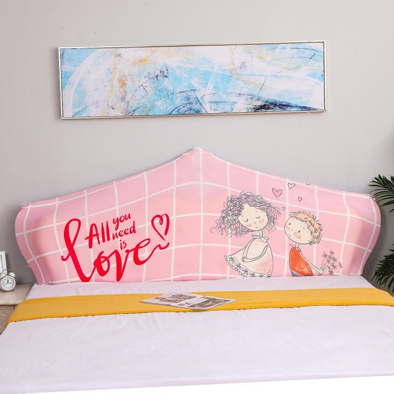 万能床头套罩全包弹力欧式异型床头靠背防尘罩弧形通用保护套简约