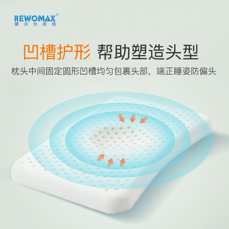 婴儿定型枕头护颈椎助睡眠新生儿宝宝矫正防偏头阻螨天然乳胶枕头