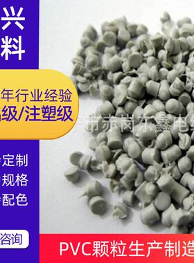 销售灰色PVC注塑吹膜料粒填充颗粒注塑颗粒耐温粒子