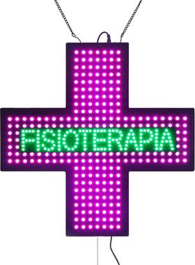 出口欧洲48cm绿色粉色十字屏LEDopencrosssign