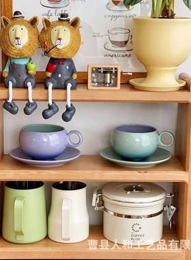 新式收纳架实木中辐射松桌面层置物架杯架三创意茶具啡RH-99856置