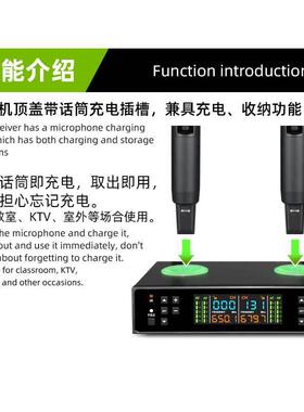 朗工厂专业无线麦声克38280充式一体接电收机防啸叫演出家风用话
