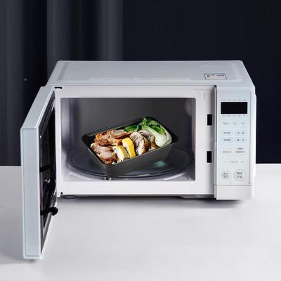 一性餐盒650次方形盒透明加厚黑色外便当方盒2包50白色打小方盒卖