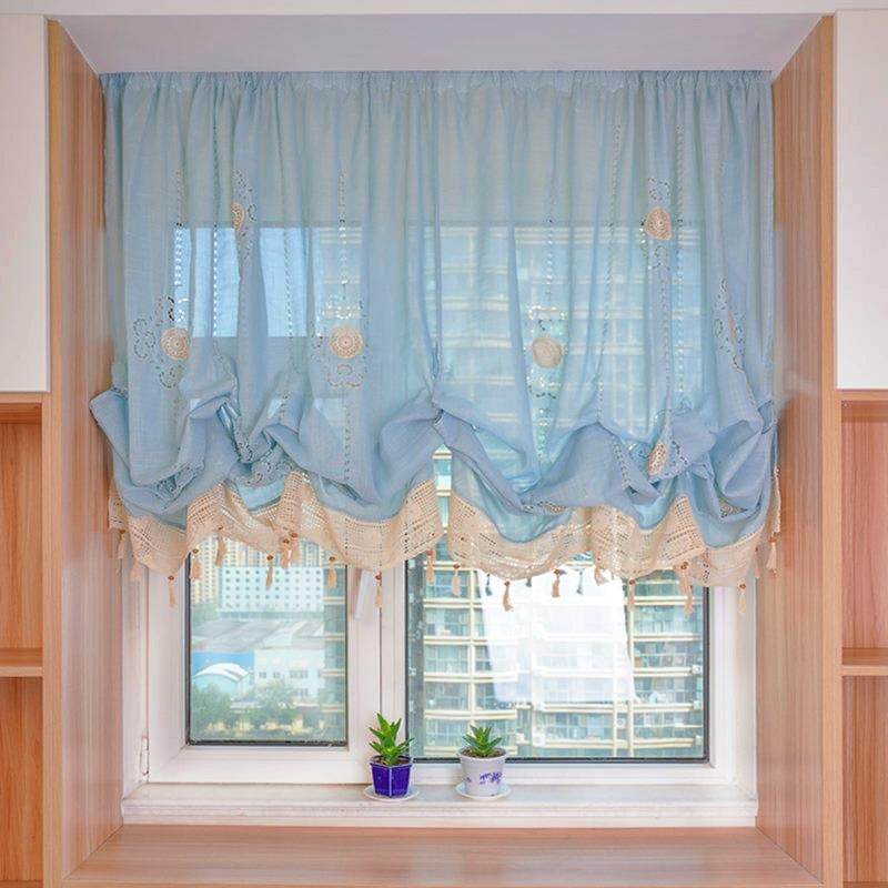 2203品窗欧式镂空手工钩针刺绣窗纱帘551帘成品窗帘新特价
