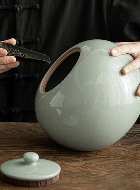 哥窑茶瓷叶陶号ali-67852斤装罐密封大罐存储藏茶罐子防潮天地方